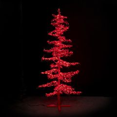 9' Ice Sculpture Christmas Tree - Red