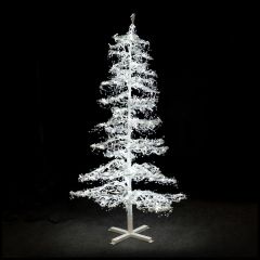 7' Ice Sculpture Christmas Tree - Pure White