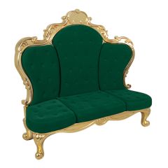 5.4' Grand Deluxe Throne - Green/Gold