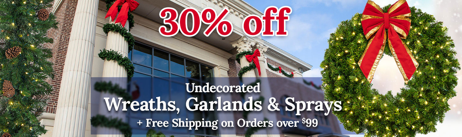 30% Off Wreaths, Garlands, and Sprays