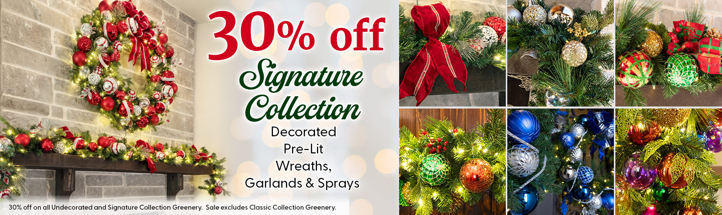 30% Off Wreaths, Garlands, and Sprays